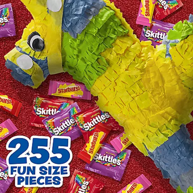 Starburst & Skittles Chewy Candy Assorted Bulk Variety Pack (255 ct., 6.5lbs)