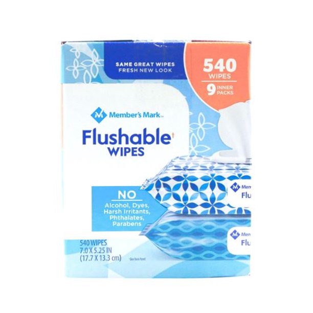 Member's Mark Flushable Scented Wipes (60 wipes/pk., 9 pk.)