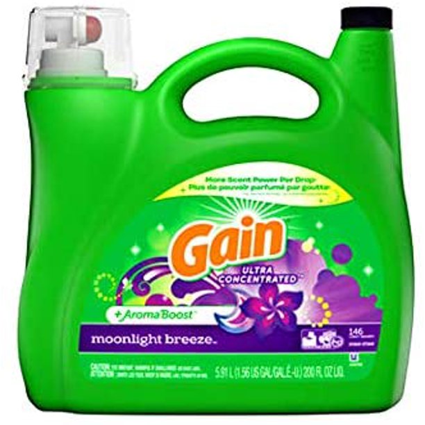 Gain Ultra Concentrated + AromaBoost Laundry Detergent, Moonlight Breeze (200 fl. oz., 146 loads)