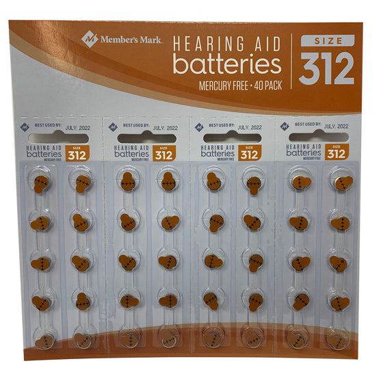 Members Mark Hearing Aid Batteries, Size 312 (40 ct.)