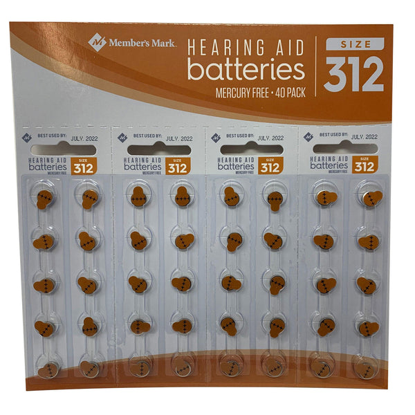 Members Mark Hearing Aid Batteries, Size 312 (40 ct.)