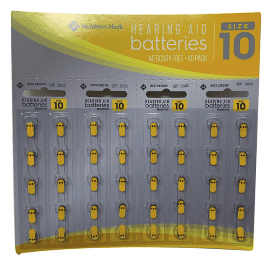 Members Mark Hearing Aid Batteries, Size 10A (40 ct.)