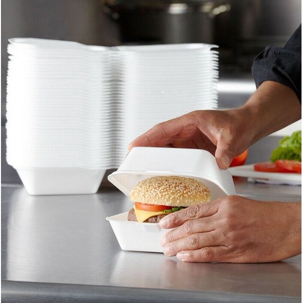 Hefty Supreme Large Sandwich Foam Hinged Lid Container, 6" (300 ct.)