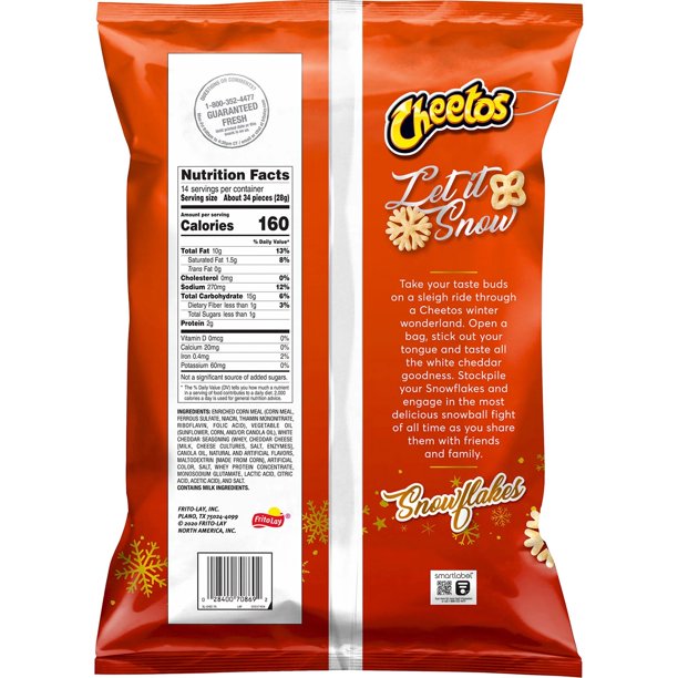 Cheetos White Cheddar Snowflakes (14 oz.)