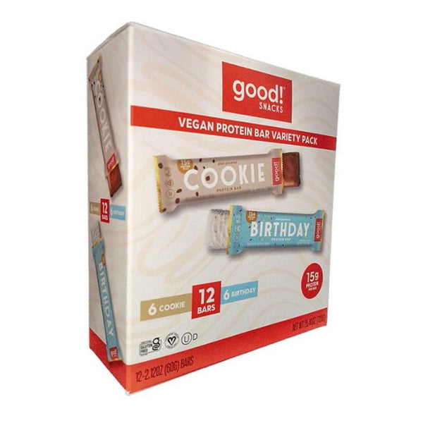 Good! Snack Vegan Protein Bars Variety Pack (12 pk.)