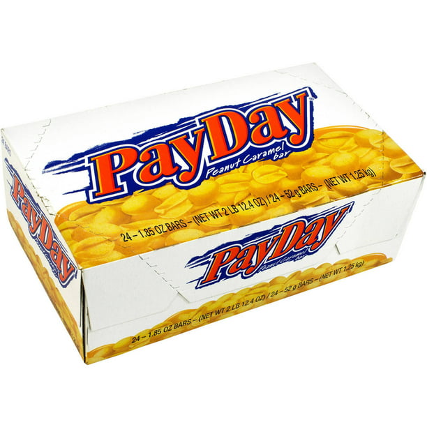 PAYDAY Peanut Caramel Candy, Bulk, Individually Wrapped, Bars (1.85 oz., 24 ct.)