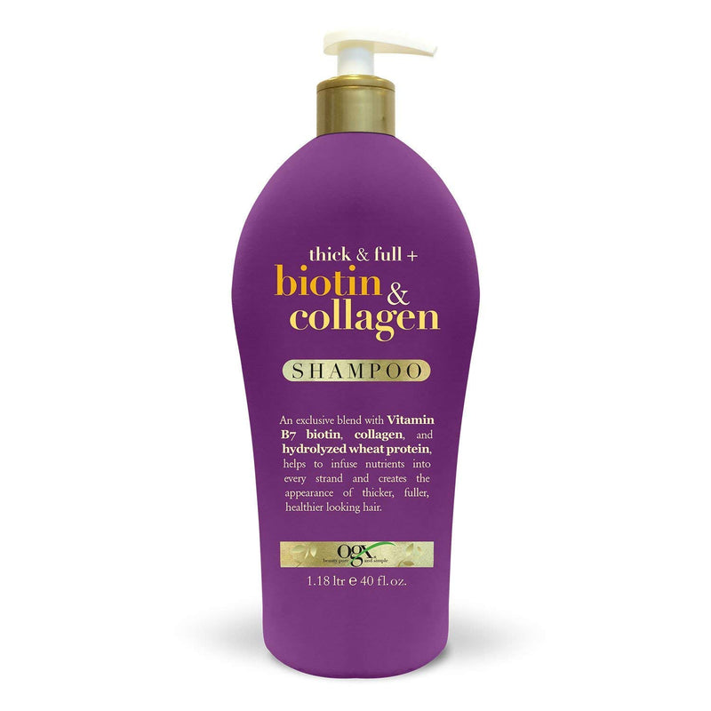 OGX Thick & Full Biotin collagen shampoo, 40 oz