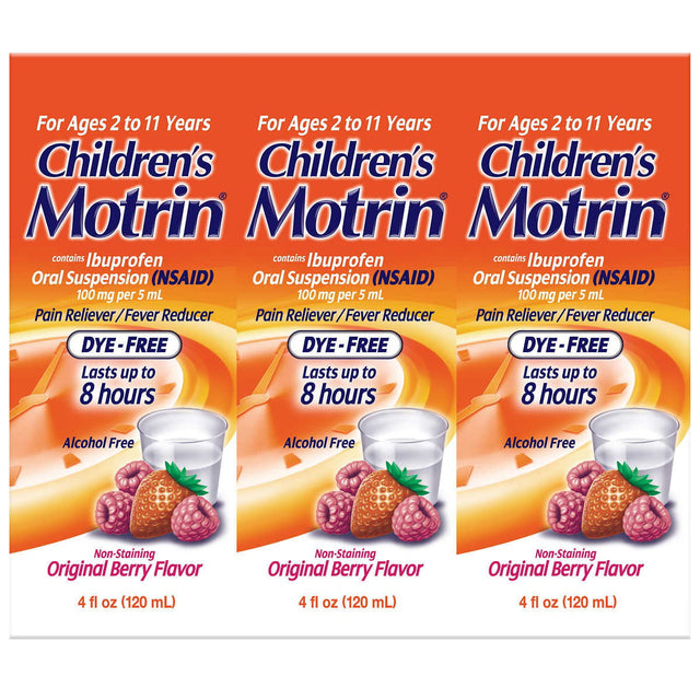 Children's Motrin Oral Suspension, Berry (4 oz., 3 pk.)