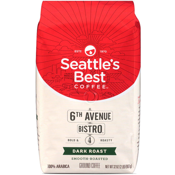Seattle's Best Level 4 Ground Coffee (32 oz.) Pack of 2
