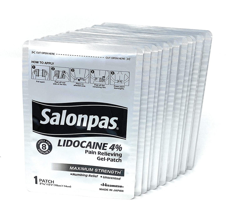 Salonpas LIDOCAINE Pain Relieving (2 Packs of 15 Each)