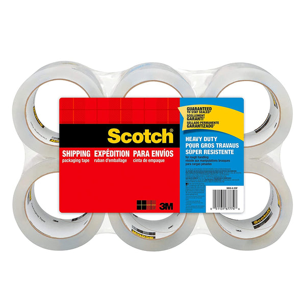 Scotch Heavy Duty Packaging Tape, 36 Rolls