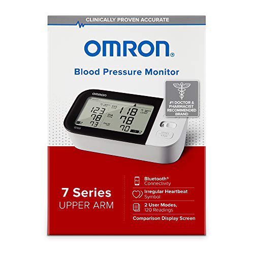 OMRON 7 Series Upper Arm Bluetooth Blood Pressure Monitor with AC Adapter