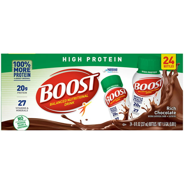 BOOST High Protein Drink, Chocolate (24 pk.)