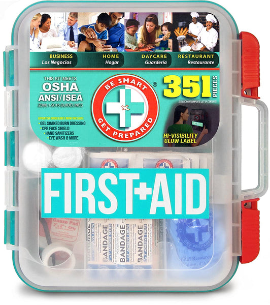 Be Smart Get Prepared, 351 Pieces First Aid Kit