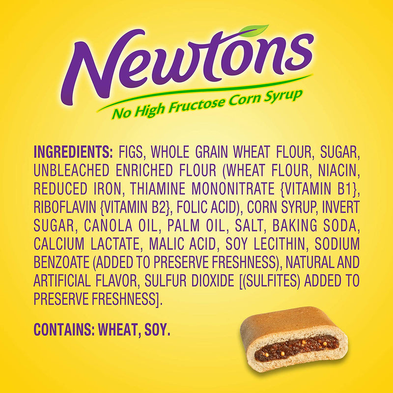 Newtons Soft & Fruit Chewy Fig Cookies, 4 Trays of 12 Packs (2 Cookies Per Pack)