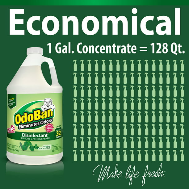 OdoBan Disinfectant & Odor Eliminator, Eucalyptus (1 gal. concentrate + 32 oz. Ready-to-Use Spray)