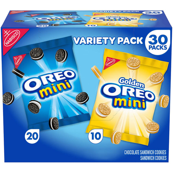 OREO Mini Mix Sandwich Cookies Variety Pack, Snack Packs (30 pk.)