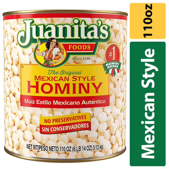 Juanita's Foods Mexican Style Canned Hominy (110 oz.)