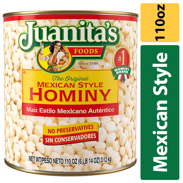 Juanita's Foods Mexican Style Canned Hominy (110 oz.)