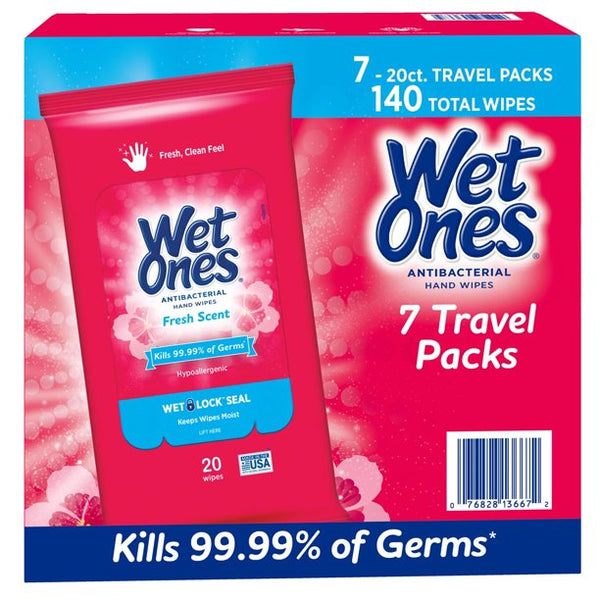 Wet Ones Antibacterial Hand Wipes, Fresh Scent (20 ct., 7 pk.)