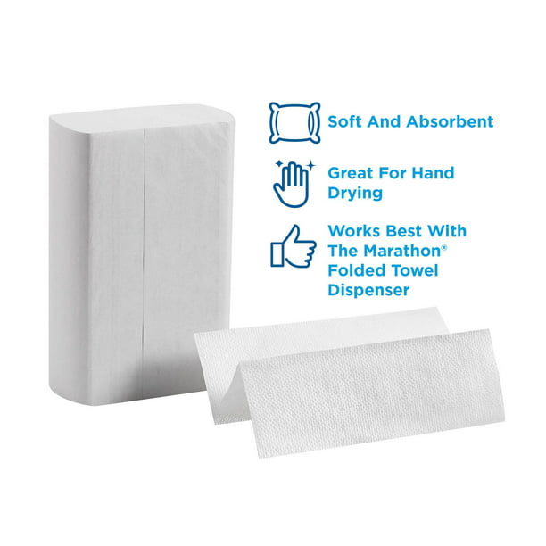 Marathon Multifold 1-Ply Paper Towels, 9.2" x 9.4" (250 towels/pk., 16 pks.)