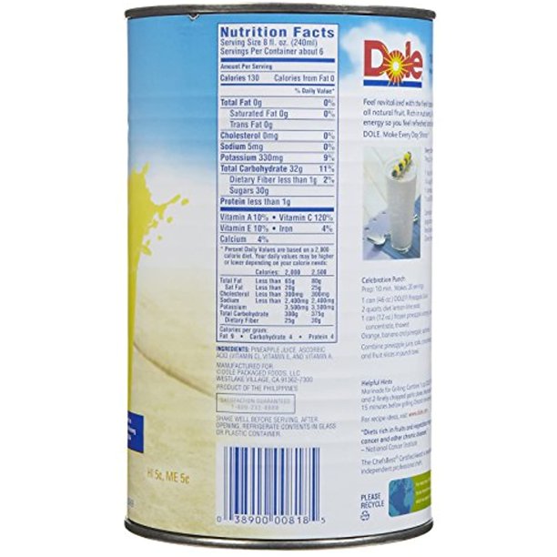 Dole Pineapple Juice (46 oz., 3 pk.)