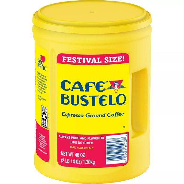 Café Bustelo Festival Size Dark Roast Ground Coffee, Espresso (46 oz.)