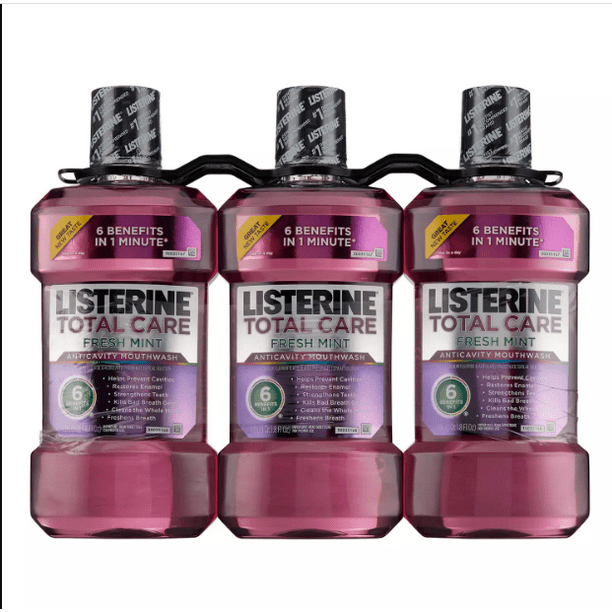 Listerine Total Care Mouthwash, Fresh Mint (3 pk.)