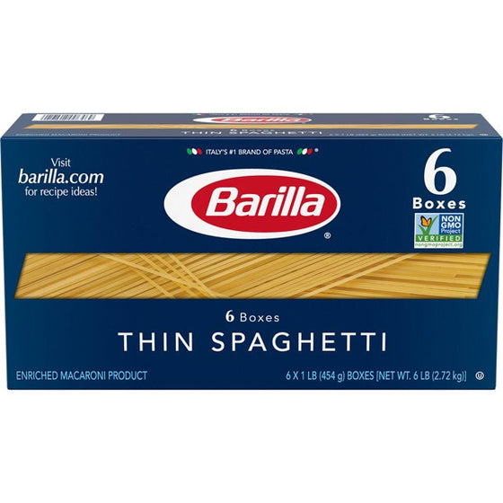 Barilla Pasta Thin Spaghetti (16 oz., 6 pk.)