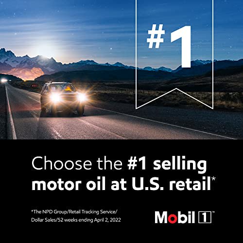 Mobil 1 5W-30 High Mileage Advanced Full Synthetic Motor Oil (6 pack, 1-quart bottles)