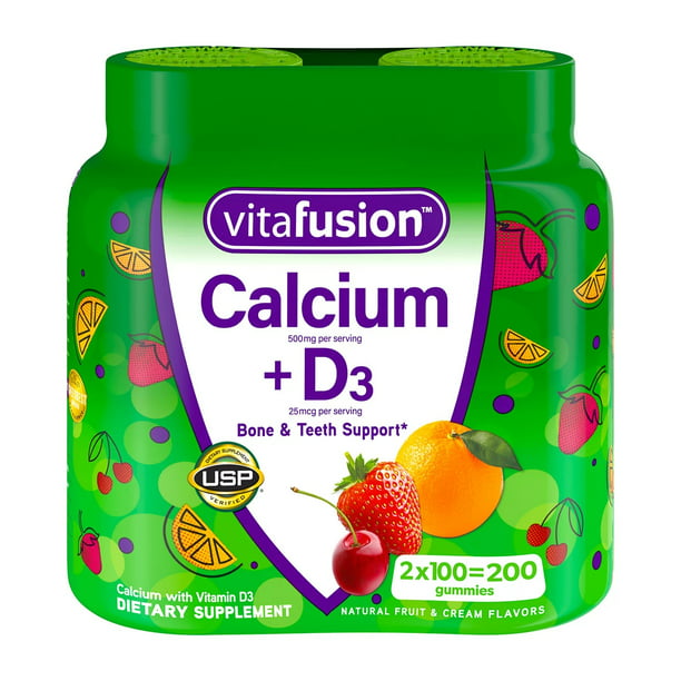 Vitafusion Calcium + D3 Gummies (200 ct.)