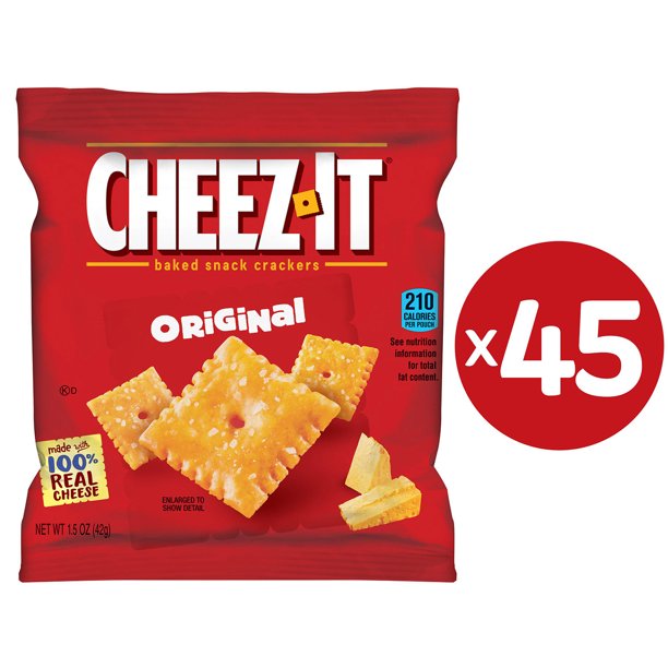 Cheez-It Baked Snack Cheese Crackers, Original (67.5 oz. box , 45 ct.)