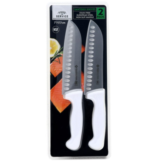 Member's Mark 7" Santoku Slicing Knives with Non-Slip Handle (2 pk.)