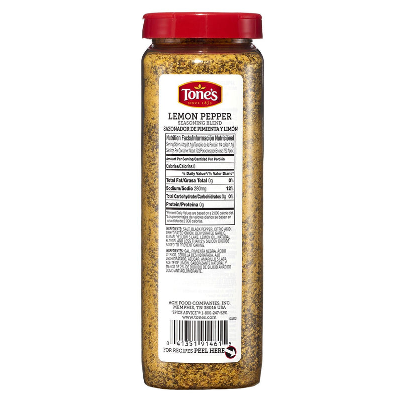 "Tone's Lemon Pepper Seasoning (28 oz.) "