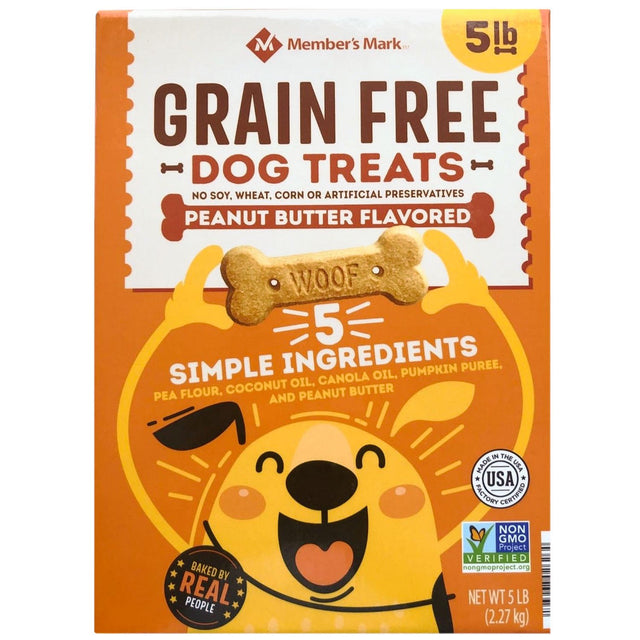 Member's Mark Grain-Free Dog Treat Biscuits, Peanut Butter Flavored (5 lbs.)