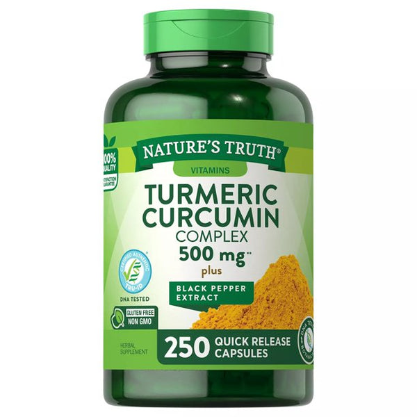 Nature's Truth Optimal Absorption Turmeric Curcumin Complex 500mg, Quick Release Capsule (250 ct.)