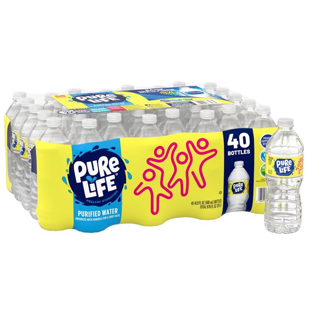 Item 1 of 10    Click to see expanded view Pure Life Purified Water (16.9 fl. oz., 40 pk.)