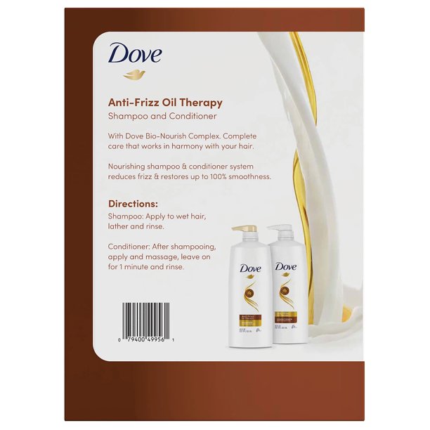 Dove Anti-Frizz Oil Therapy Shampoo & Conditioner (40 fl. oz., 2 pk.)