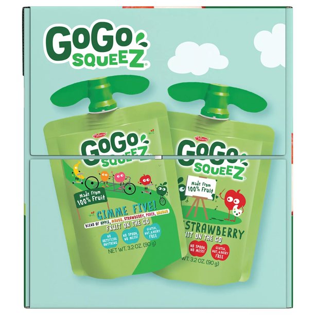 GoGo SqueeZ Applesauce, Apple/Cinnamon/Strawberry/GIMME Five (3.2 oz., 32 ct.)