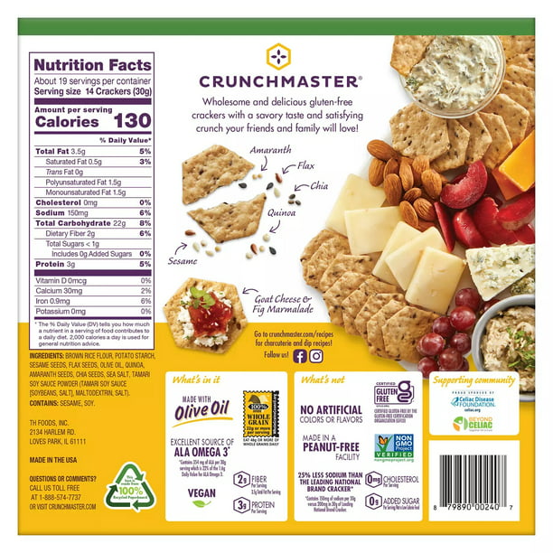 Crunchmaster 5 Seed Multi-Grain Cracker with Olive Oil (10 oz., 2 pk.)