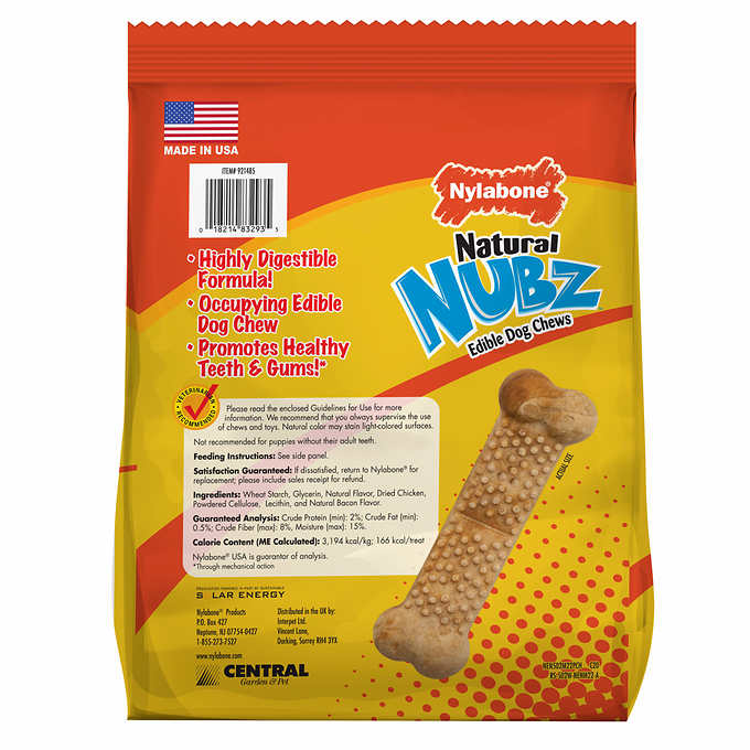 Nylabone NUBZ Dog Chews, 22-count, 2-pack