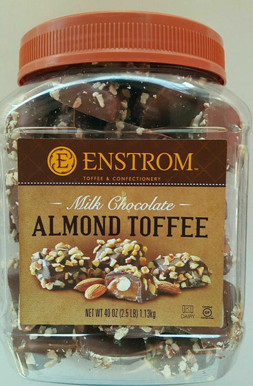 Enstrom Milk Chocolate Almond Toffee Nt Wt: 40 Oz, 1.13kg